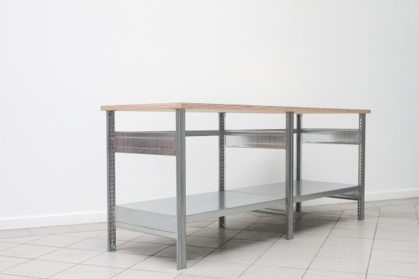 BERT-Werktisch Typ 2 HxBxT 880x2100x700 mm 1 Ebenen Stahlboden Belastung 150 kg