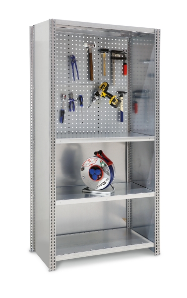 BERT-Werkstatt-Regal mit Vollblechseitenwand - Grundfeld HxBxT 2000x1005x500 mm