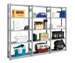 BERT-Haushaltsregal - Anbaufeld HxBxT 2000x875x300 mm verzinkt  mit 5 Fachböden